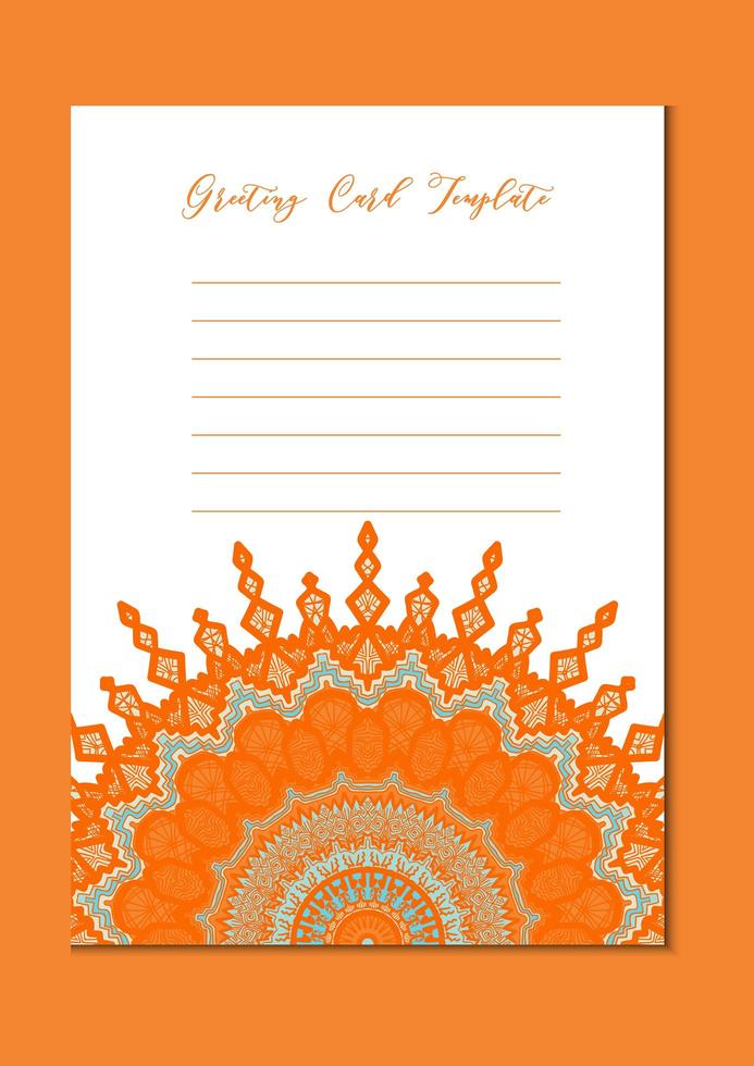 Mandala vintage template card vector