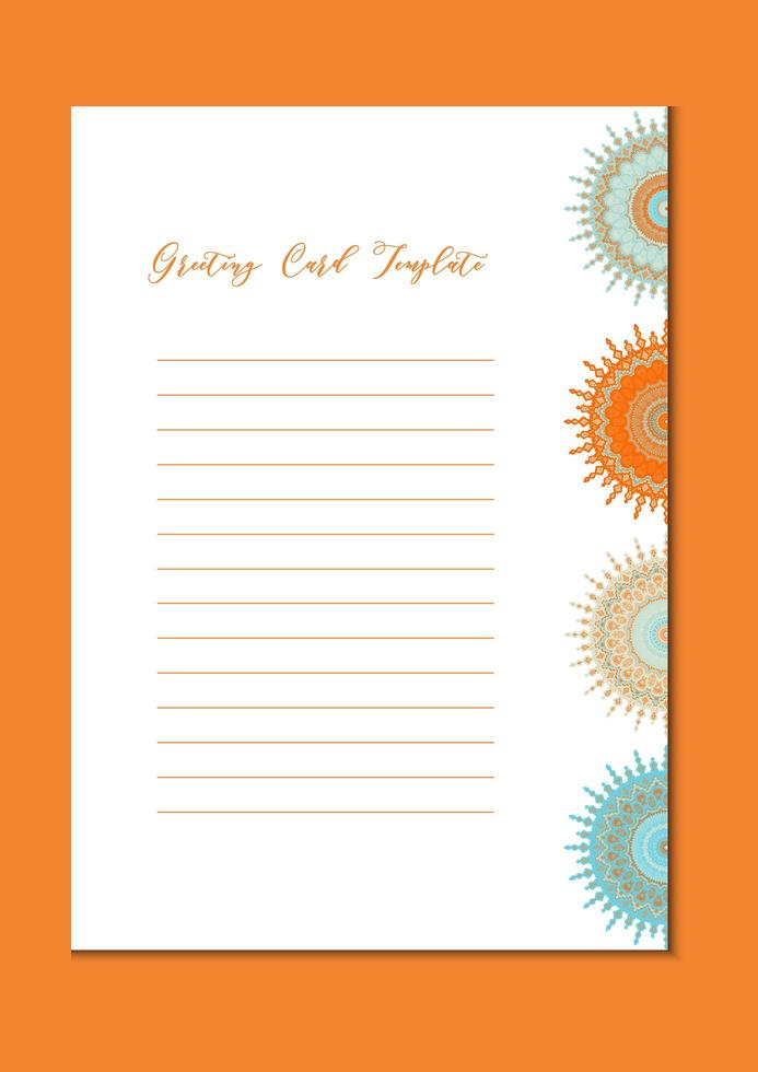 Mandala vintage template card vector