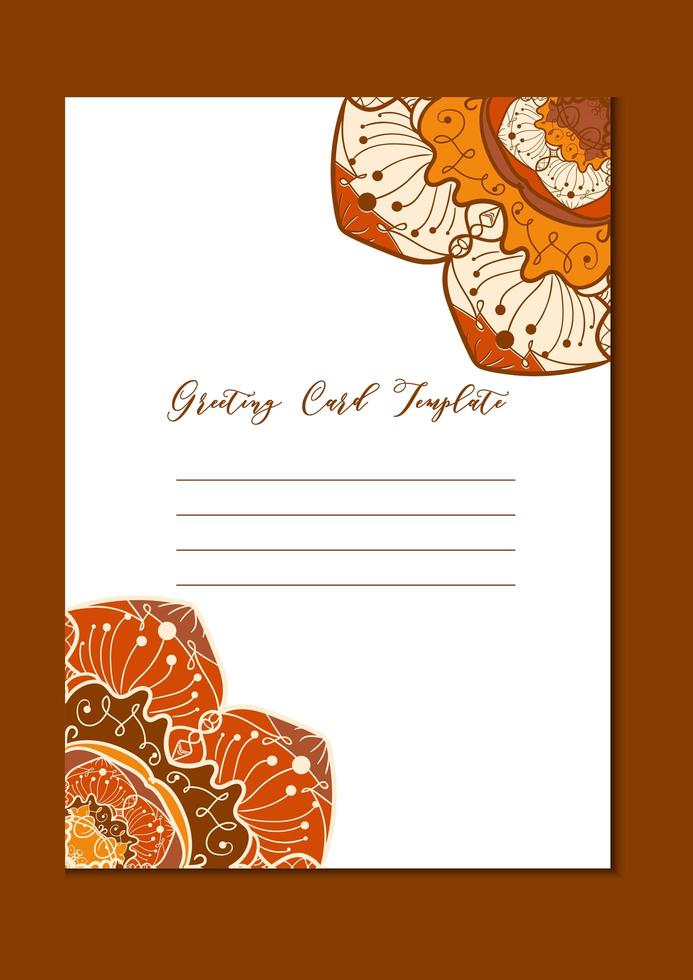 Mandala vintage template card vector