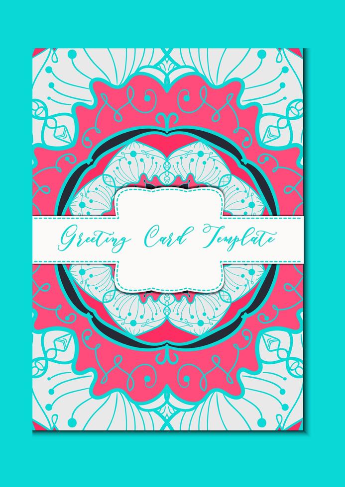 Mandala vintage template card vector