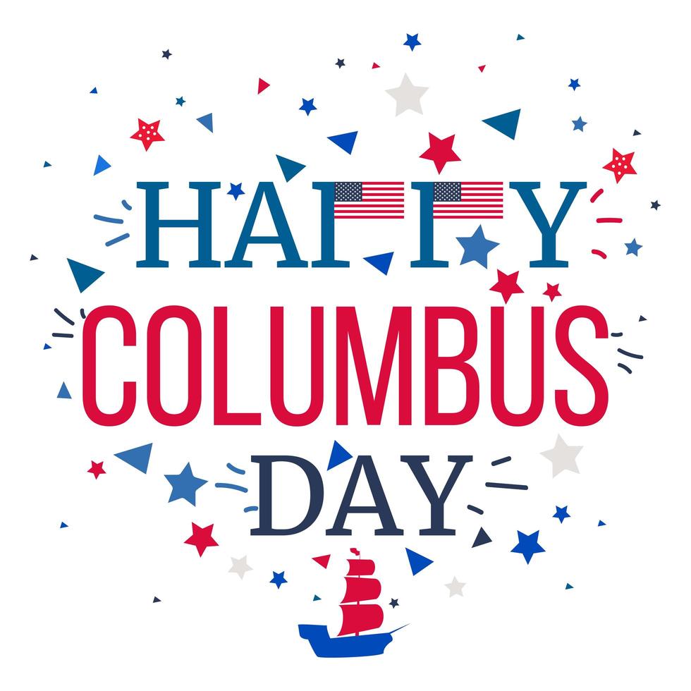 Happy Columbus Day Celebration Banner vector