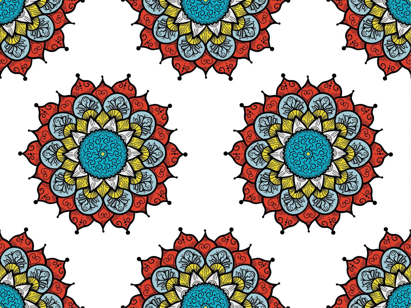 Abstract mandals boho seamless pattern vector