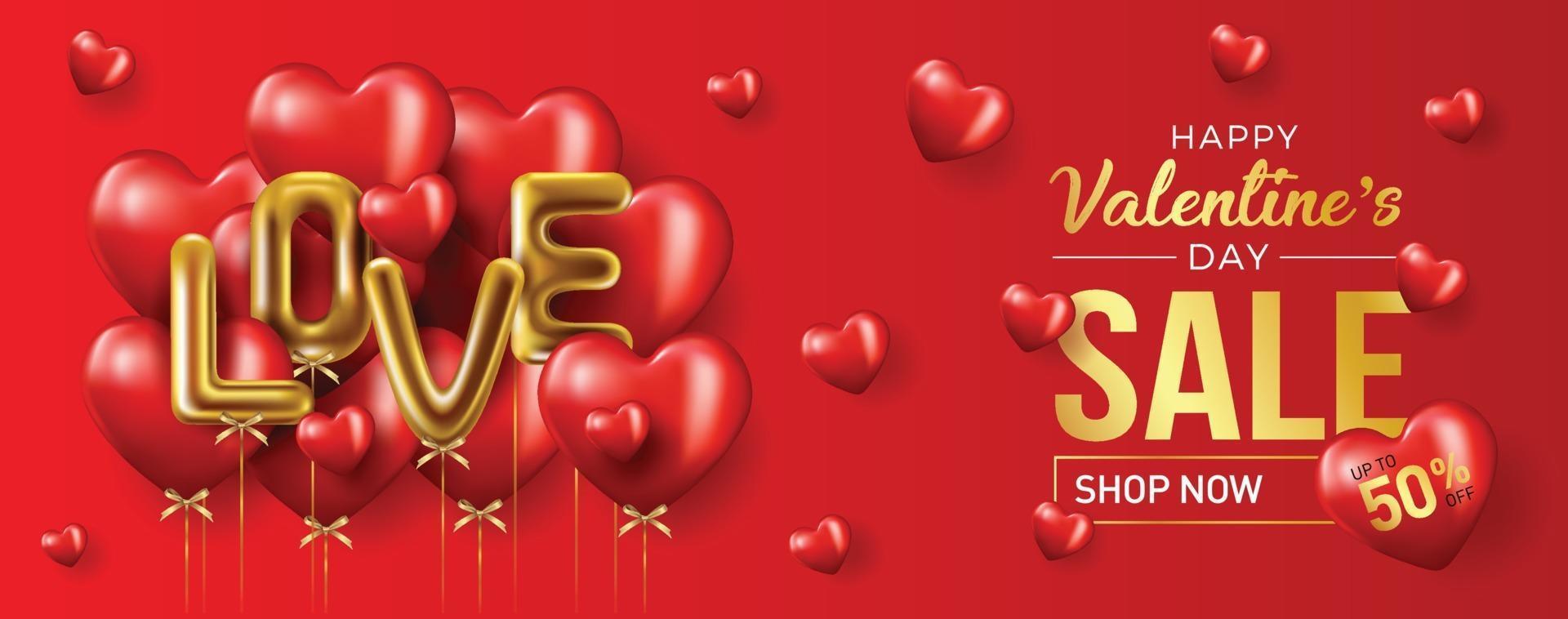 Happy Valentine's Day banner vector