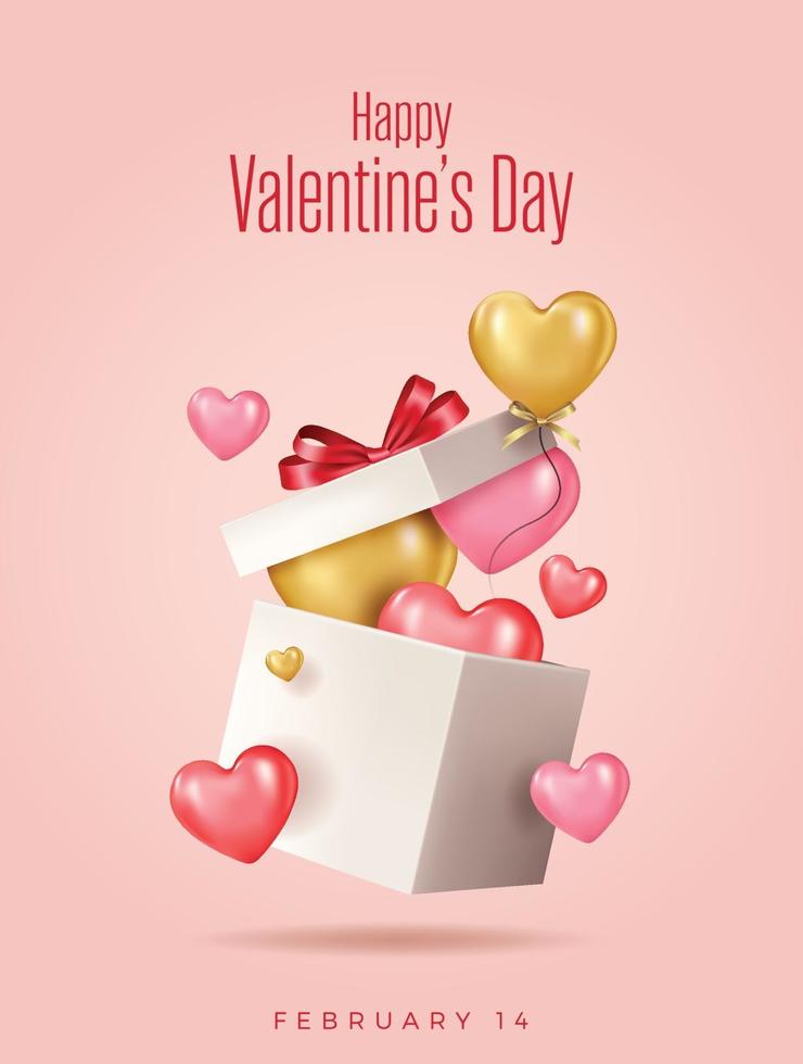 Happy Valentine's Day banner vector