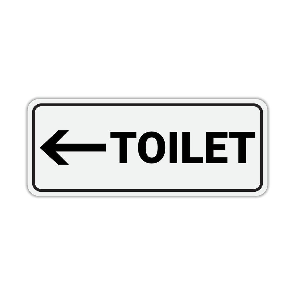 Toilet directions sign isolated on white background. 2003807 Vector Art