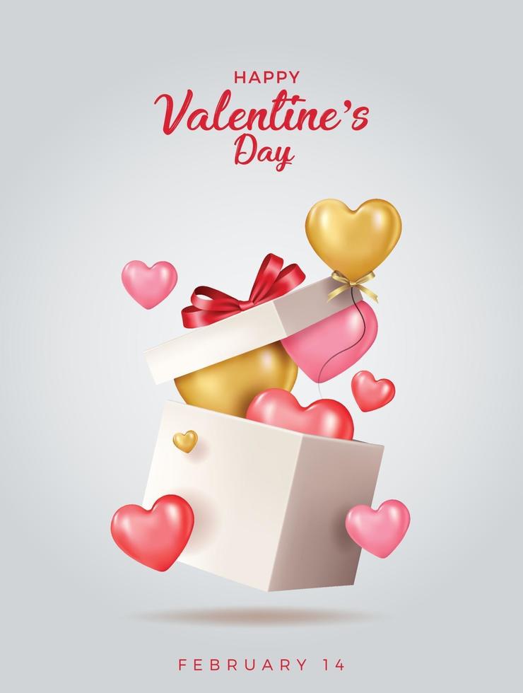 Happy Valentine's Day banner vector