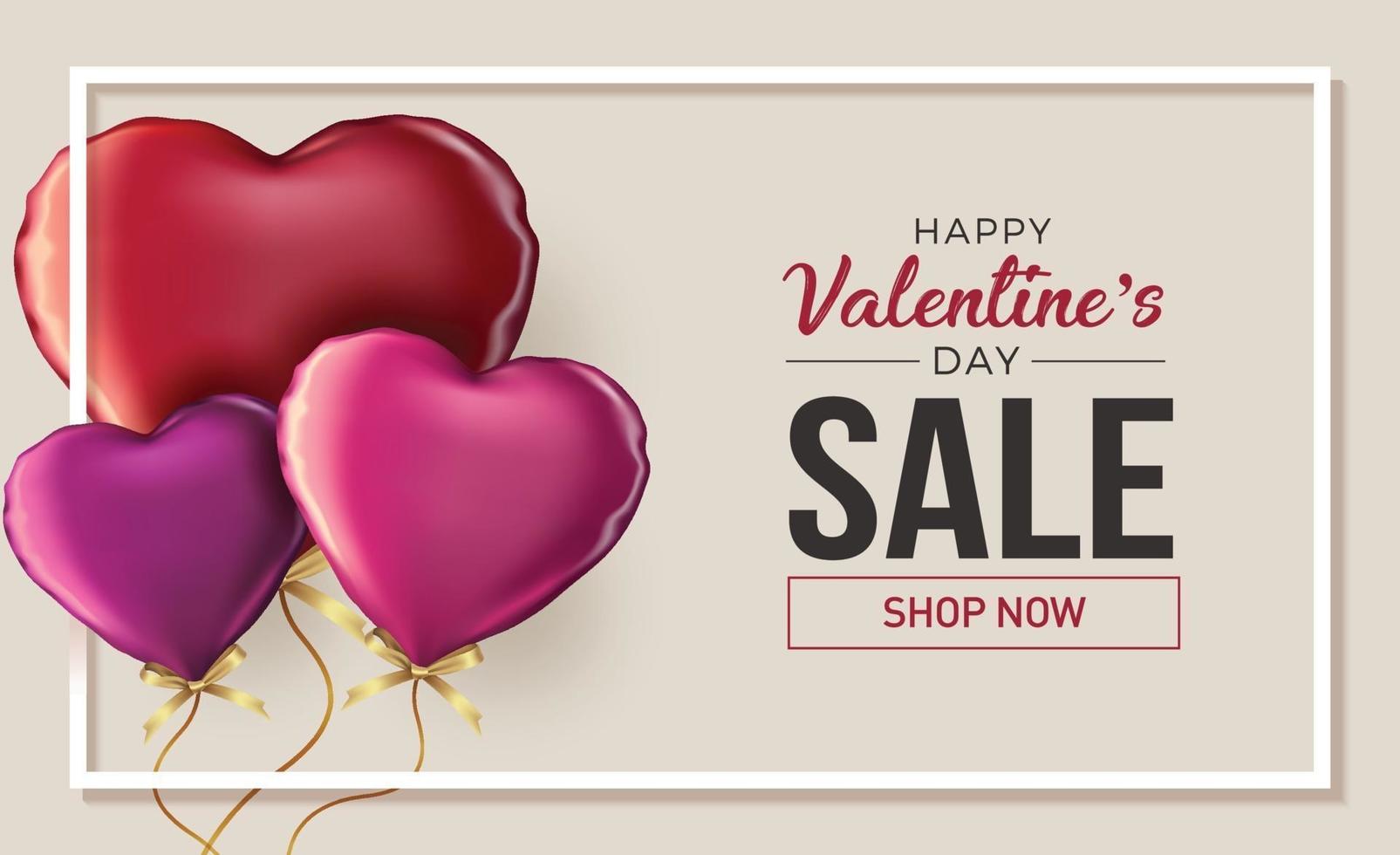 Valentine's Day sale background vector