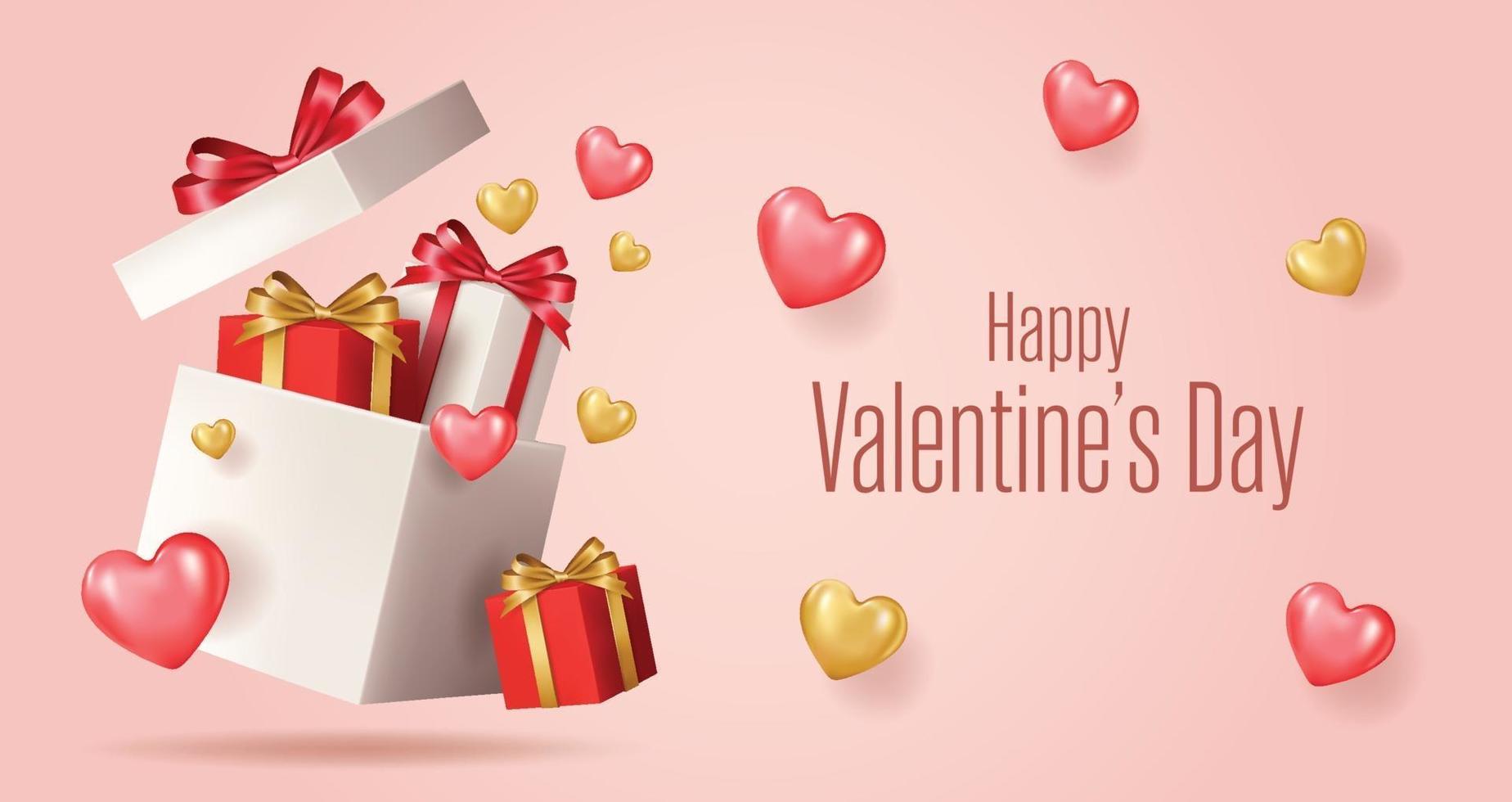 Happy Valentine's Day banner vector