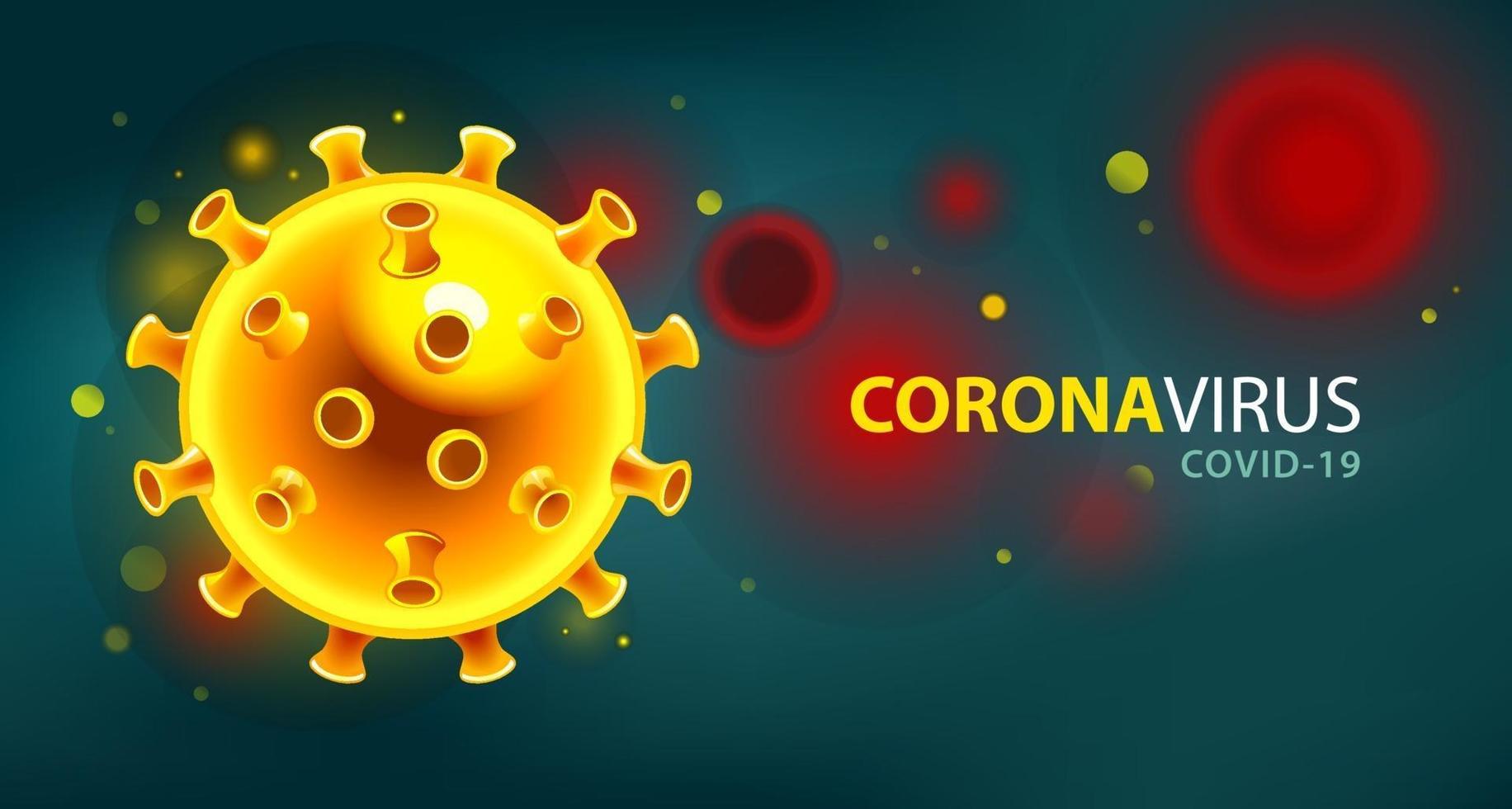 Coronavirus Futuristic Background vector