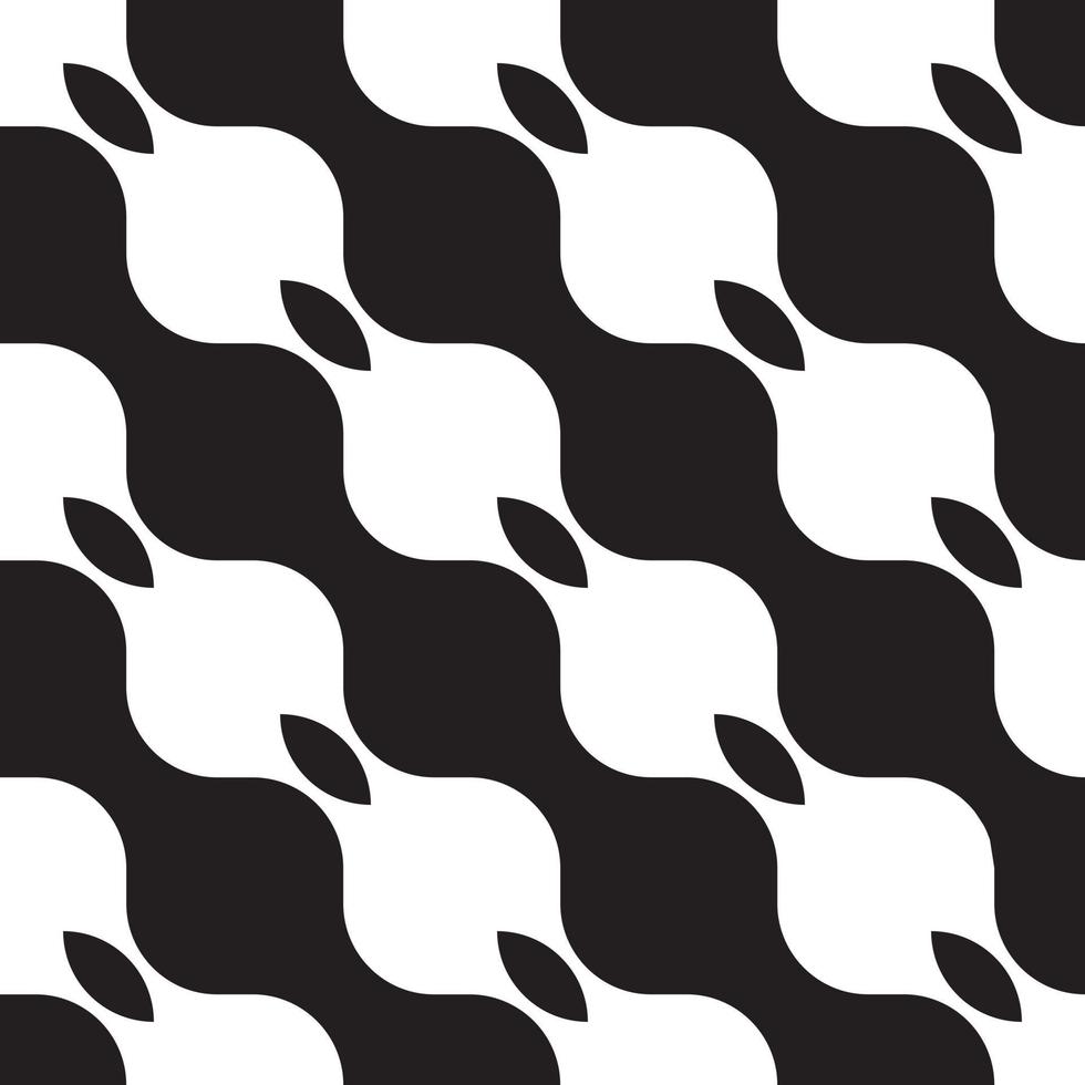 Black and white wave pattern, vector abstract for fabric and wallpaper background