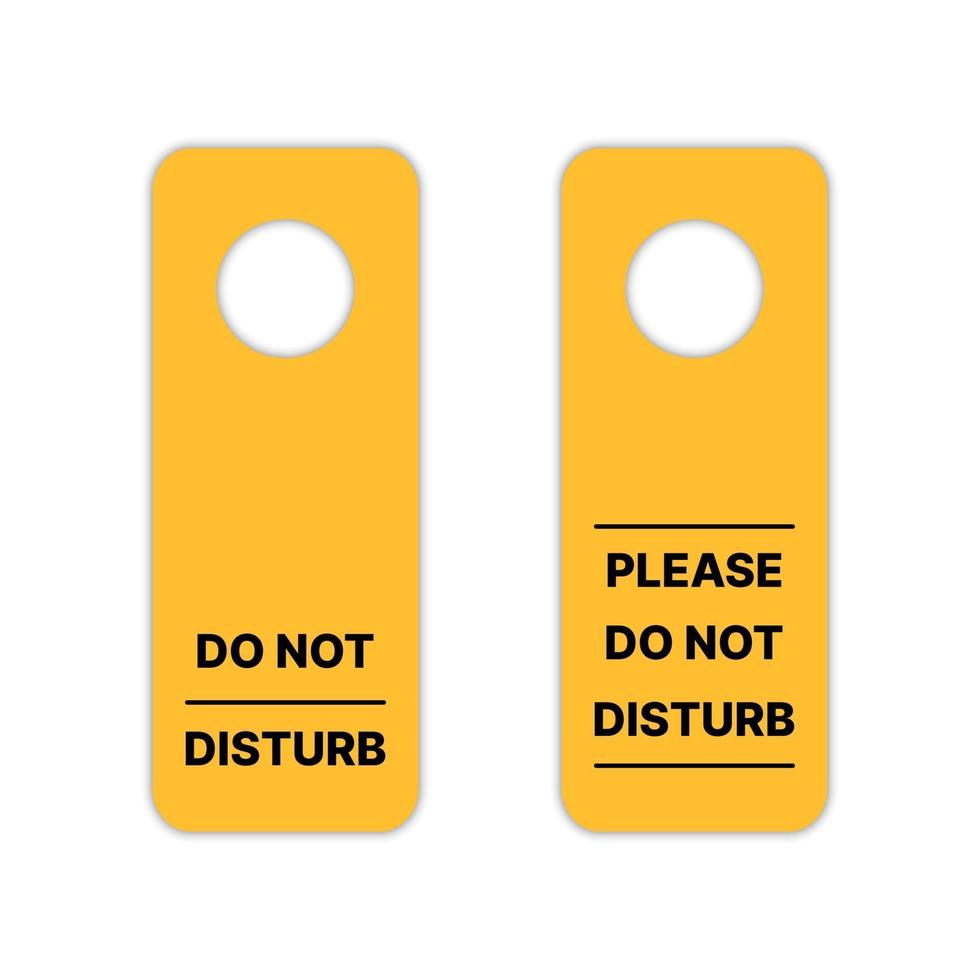 Do not disturb hanging door sign vector