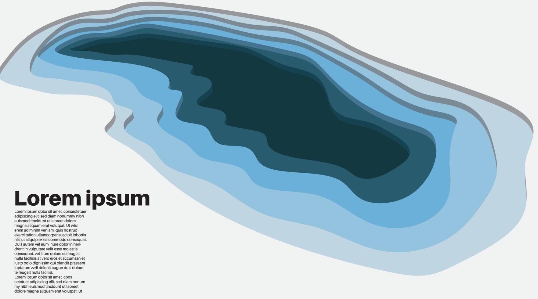 Overlapping vector background waves. Deep water illustration design.