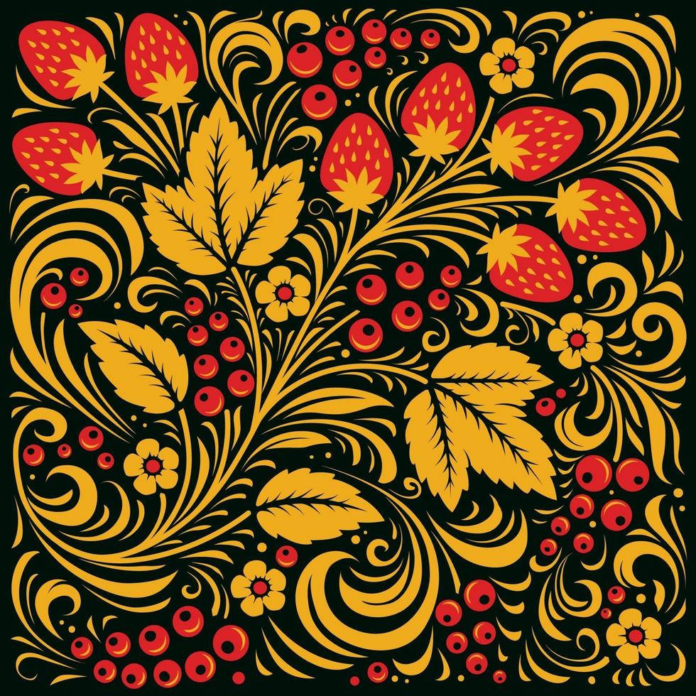 Traditional Russian ornament Pattern Background vector