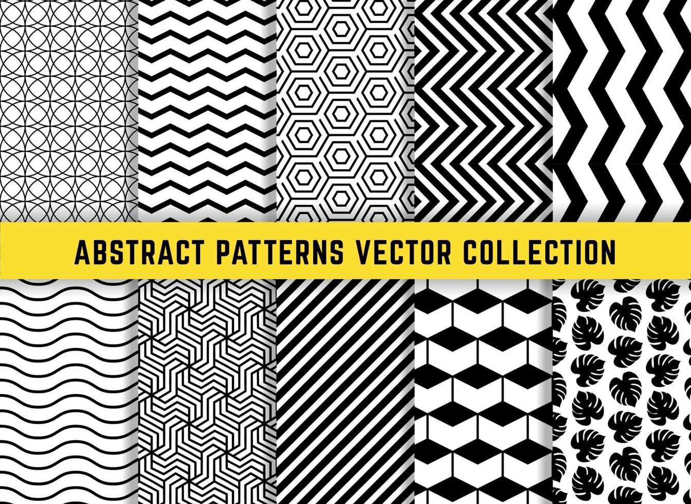 Geometric Minimalistic Vector Patterns Set