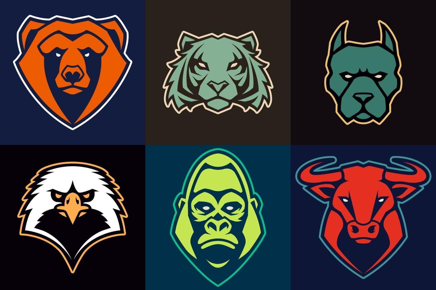 Mascot Animals Vector Set
