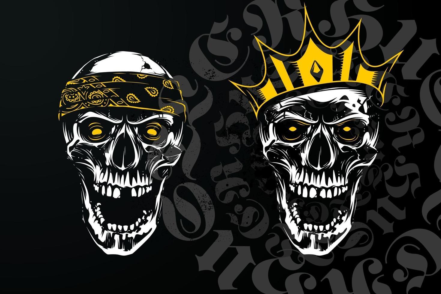 Hand drawn Skull Vector Art