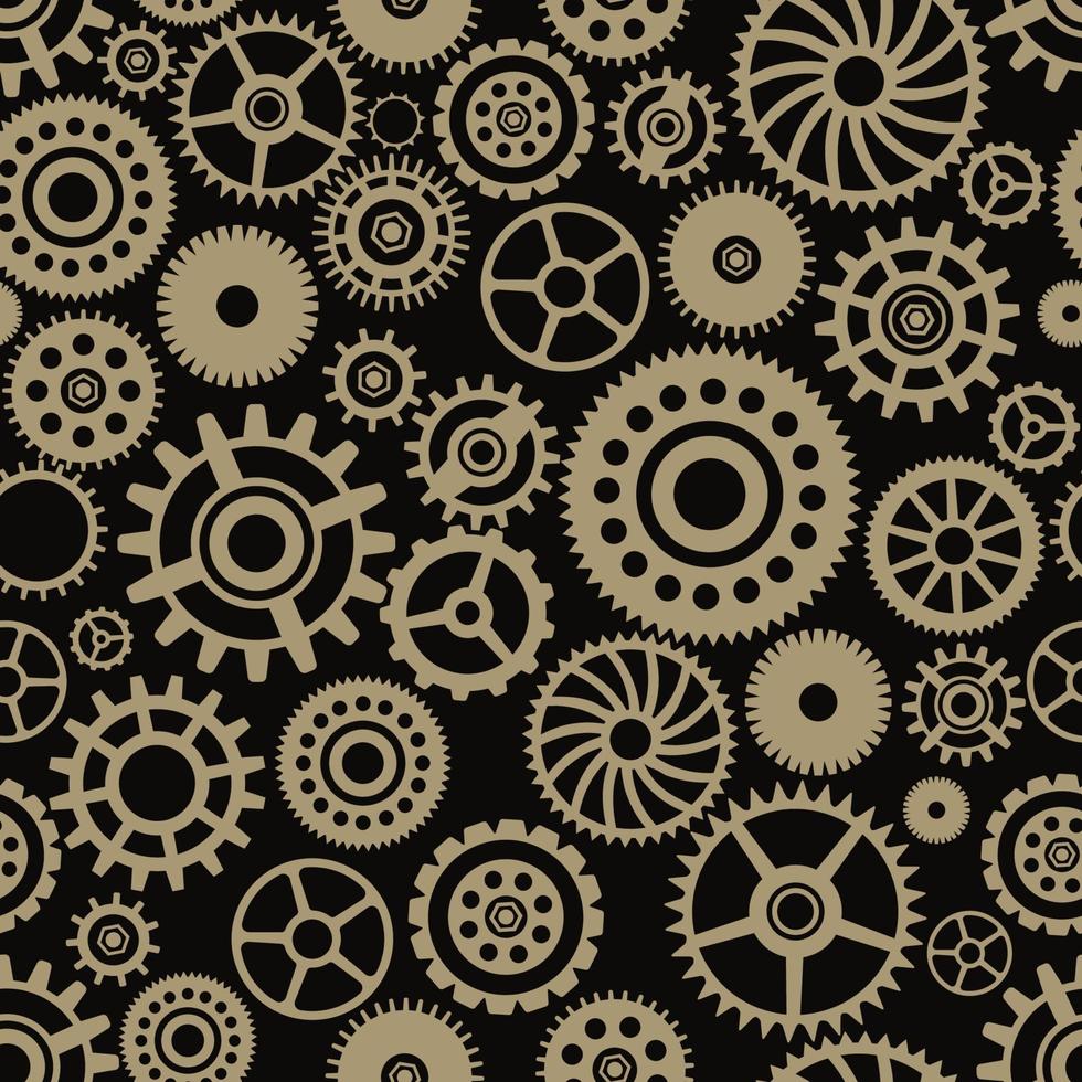 Steampunk Cogwheels Seamless Pattern vector