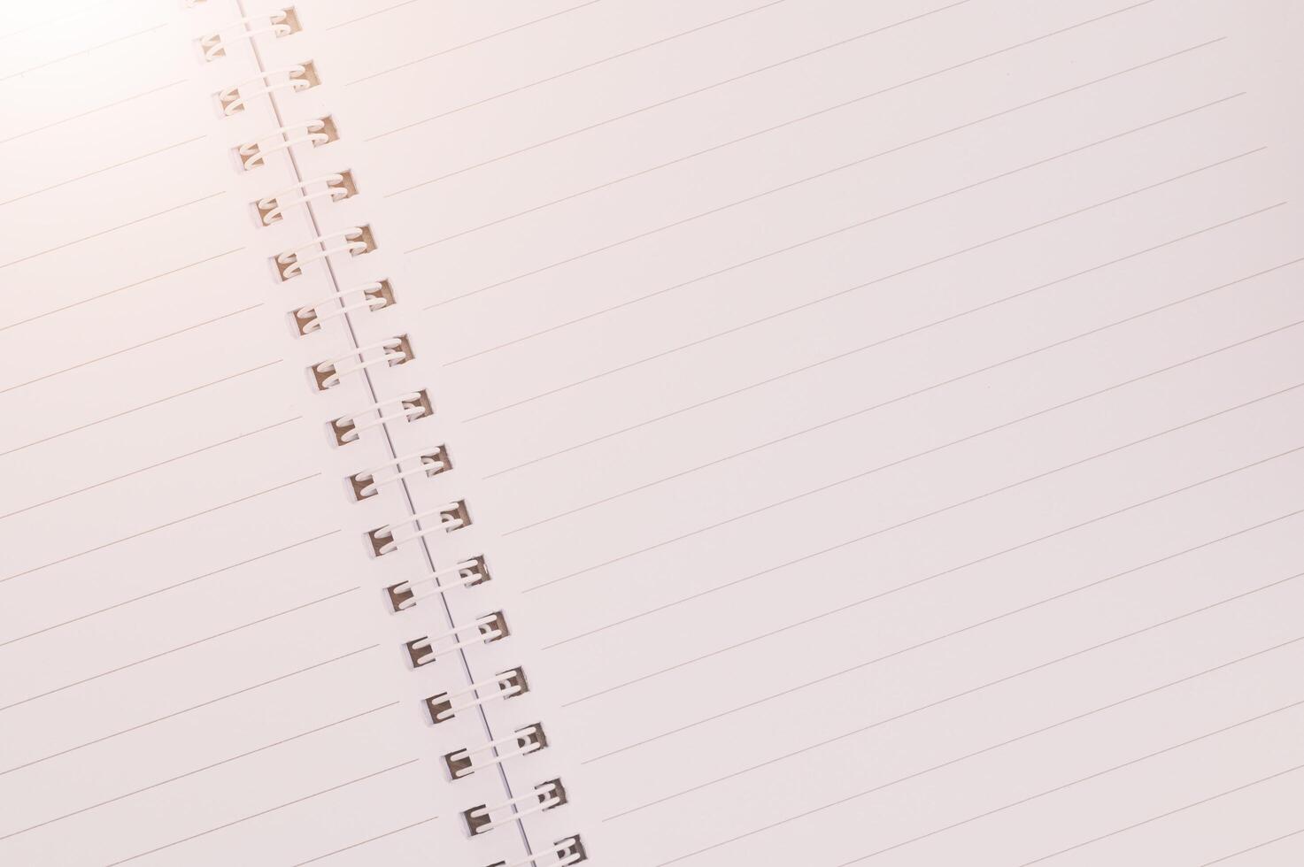 Blank notebook paper background photo