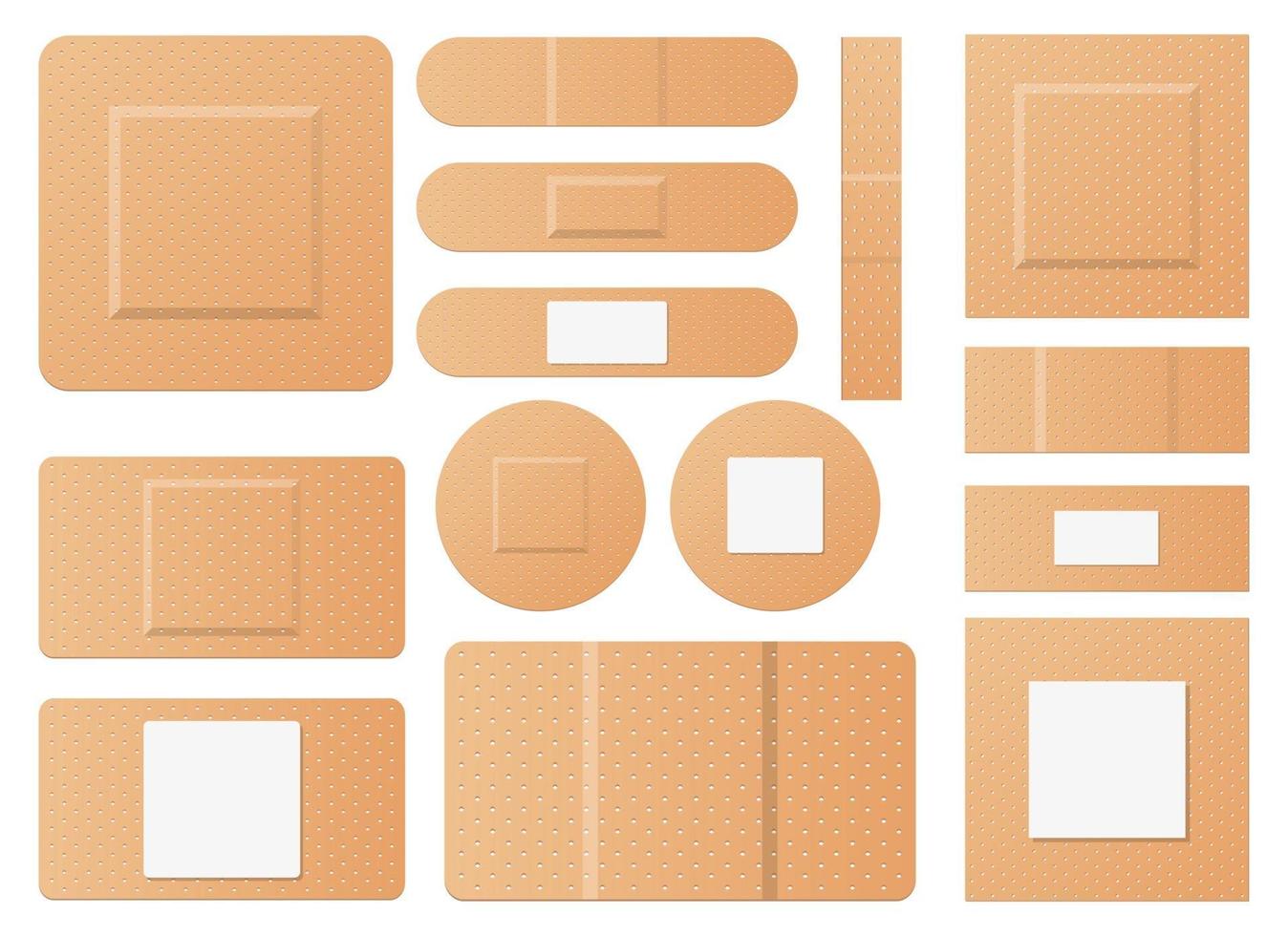 Set of medical patches vector design illustration set isolated on white background