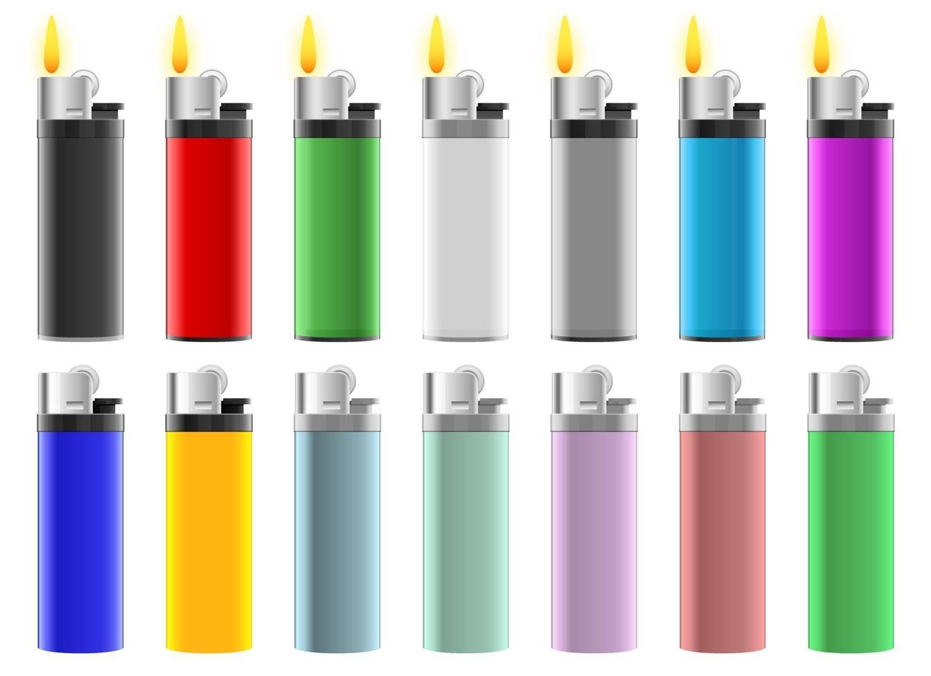 Lighter set vector design illustration set isolated on white background