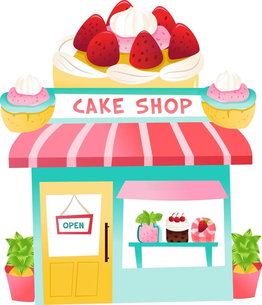Cartoon Cake Shop vector