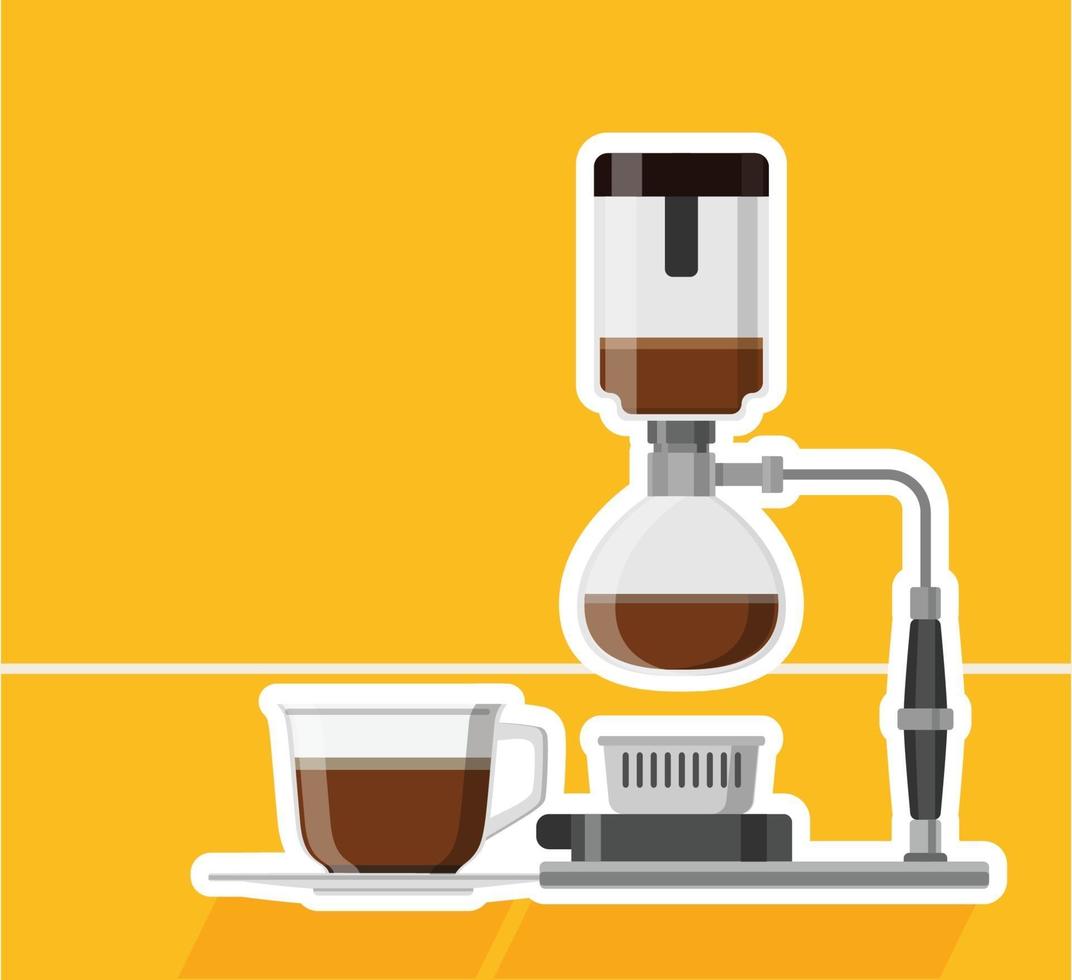 Coffee maker design with mug vector