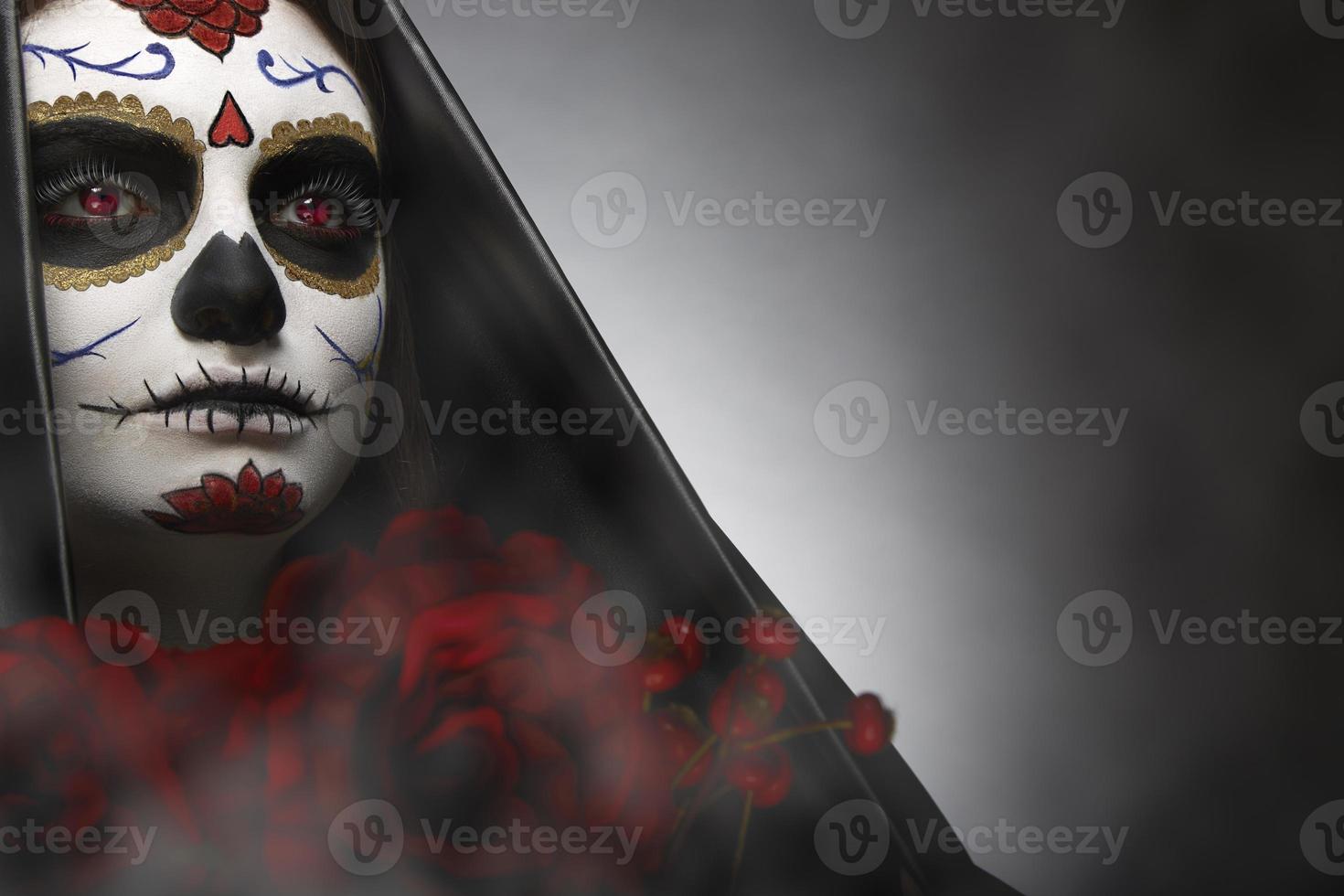 Sugar skull portrait photo