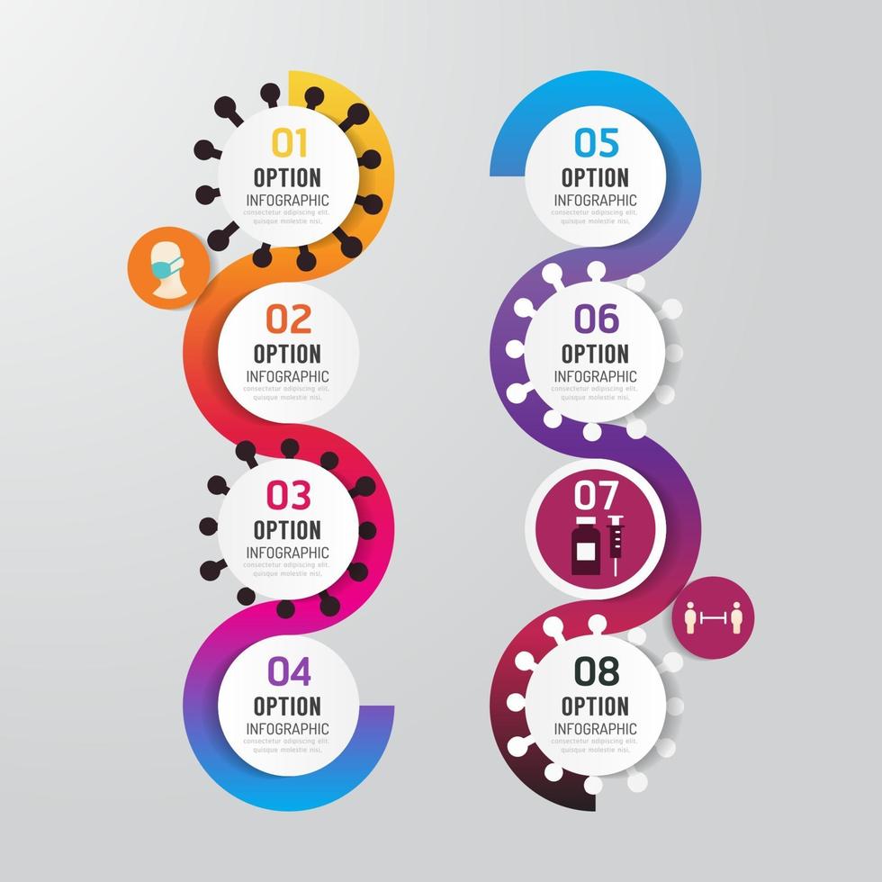 virus corona covid 19 Infographic vector