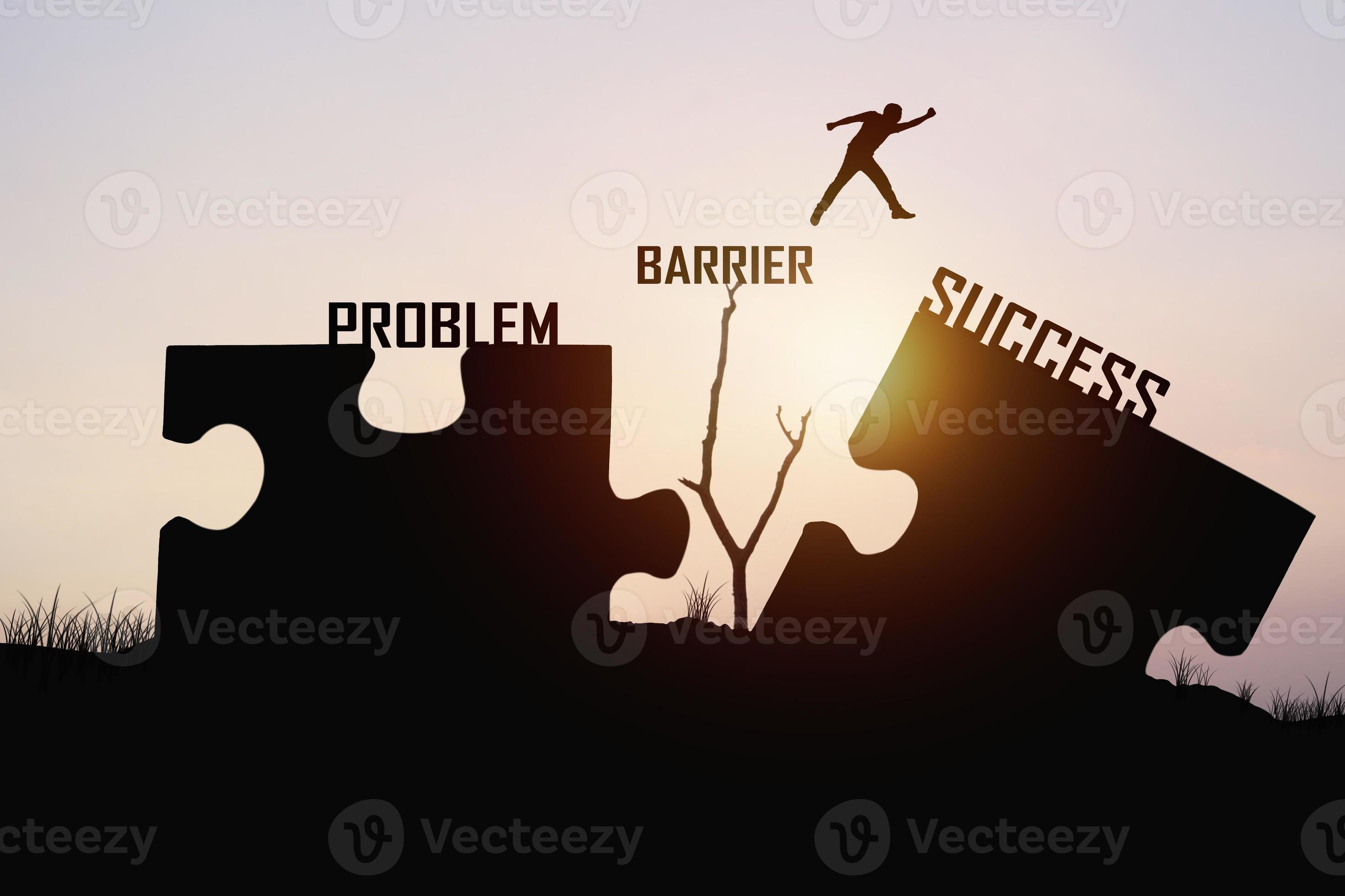 Man jumping over a jigsaw puzzle piece 2004718 Stock Photo at Vecteezy