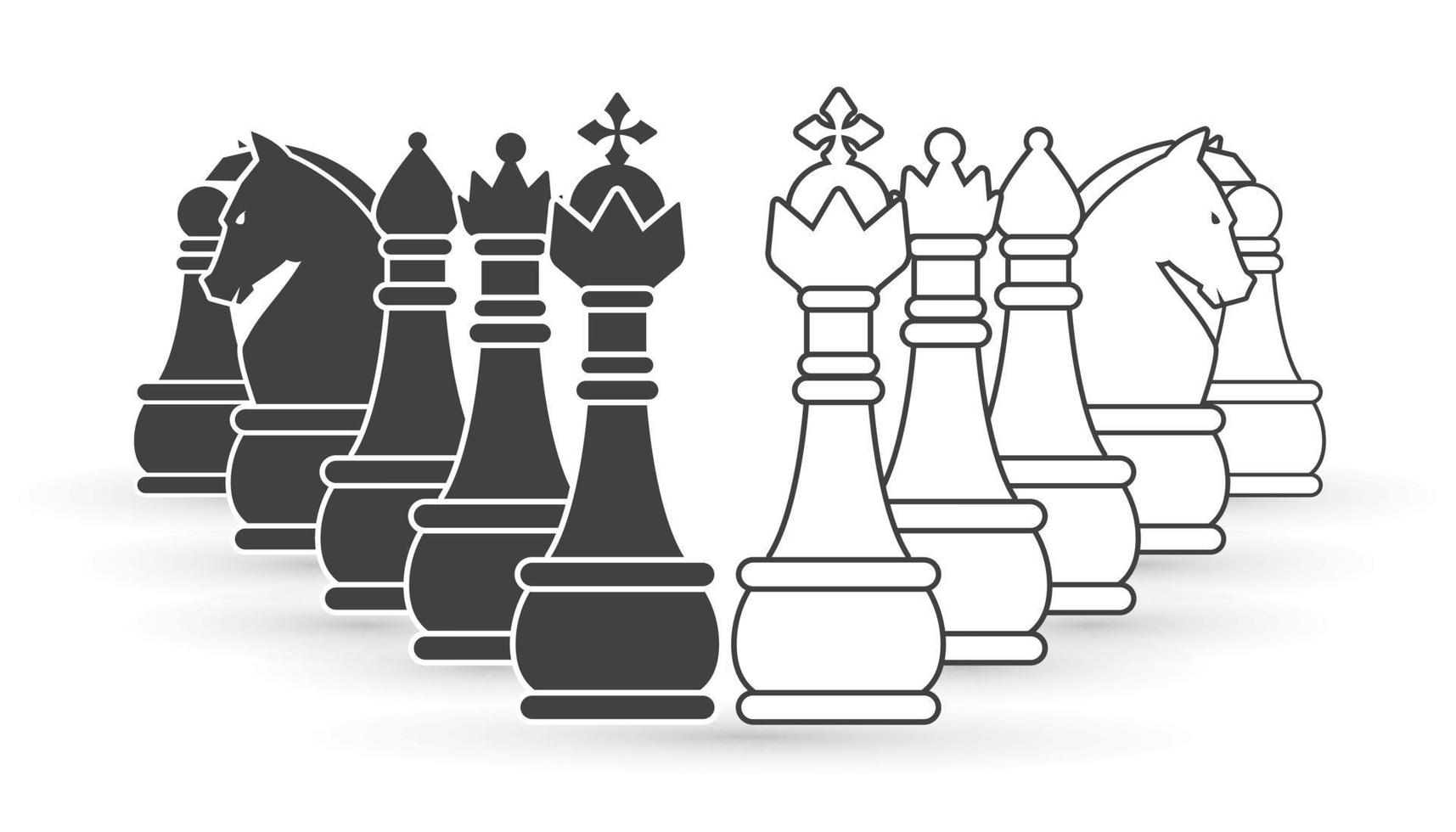 ajedrez blanco y negro vector
