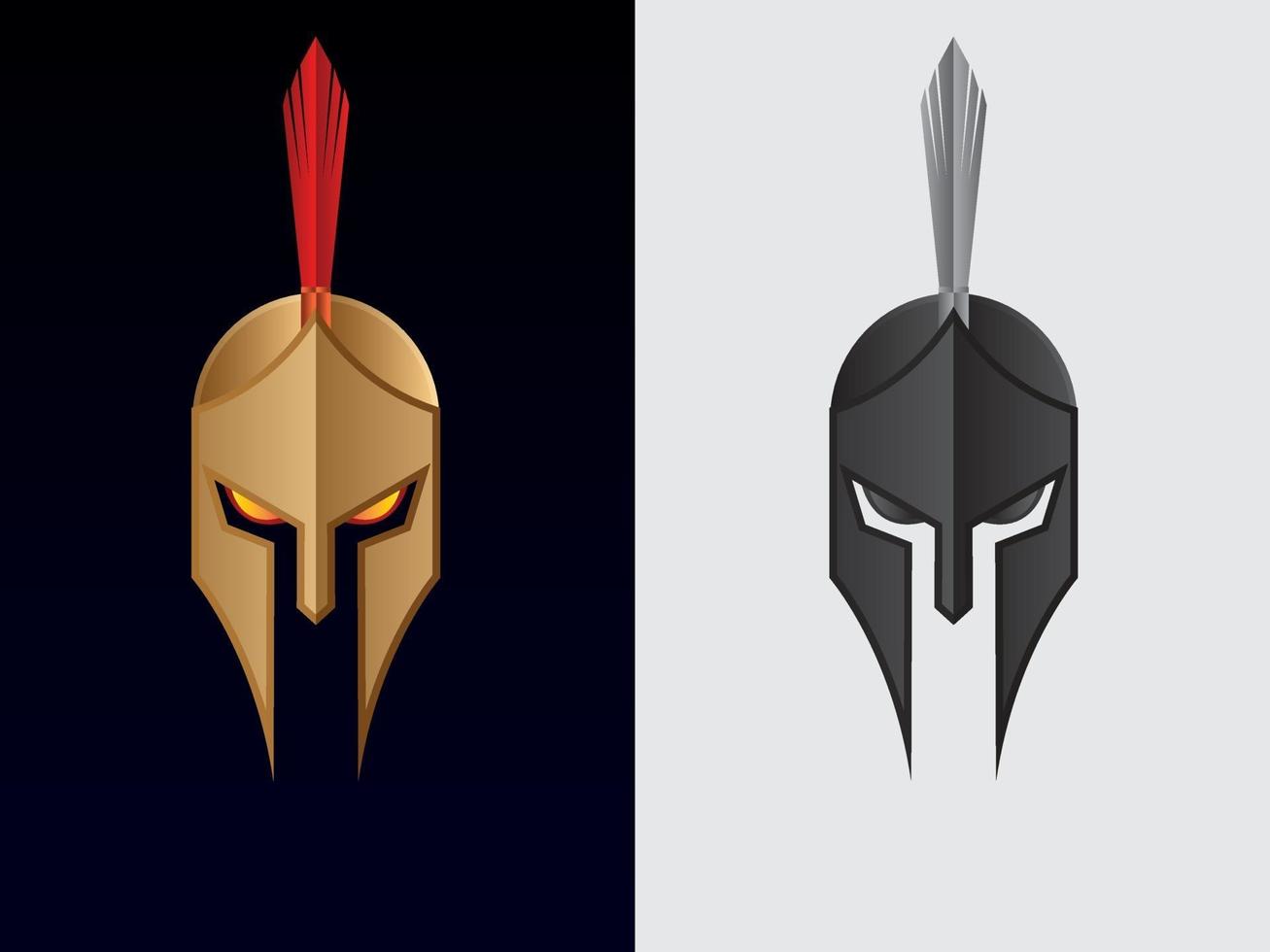 Head Roman Spartan Helmet vector