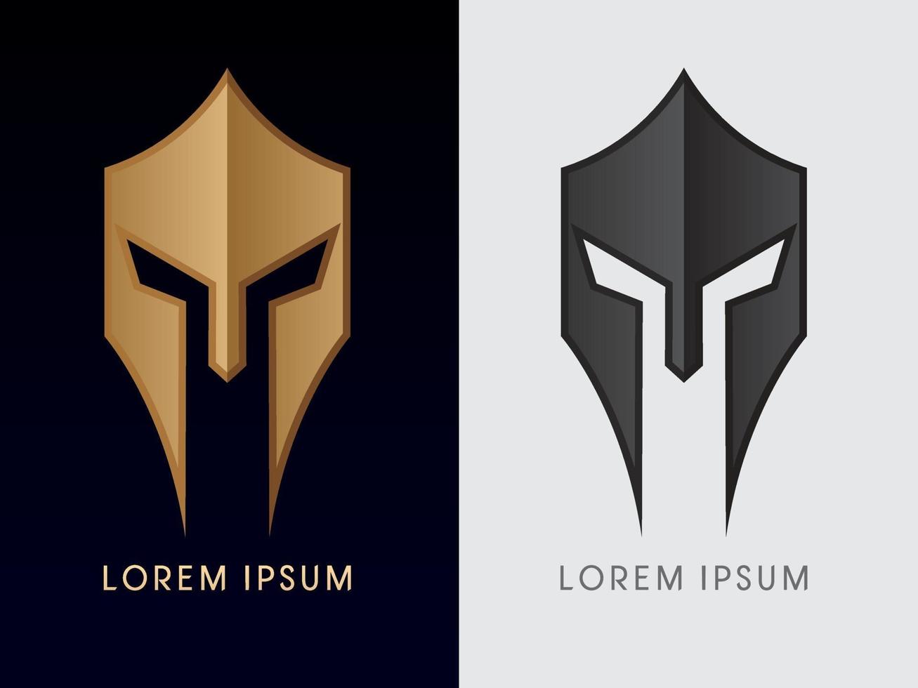 Spartan Helmet Angry Warrior Face vector