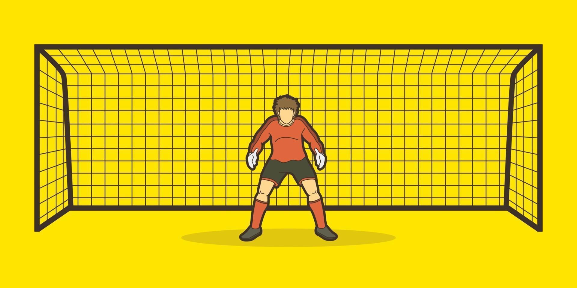 portero futbolista vector