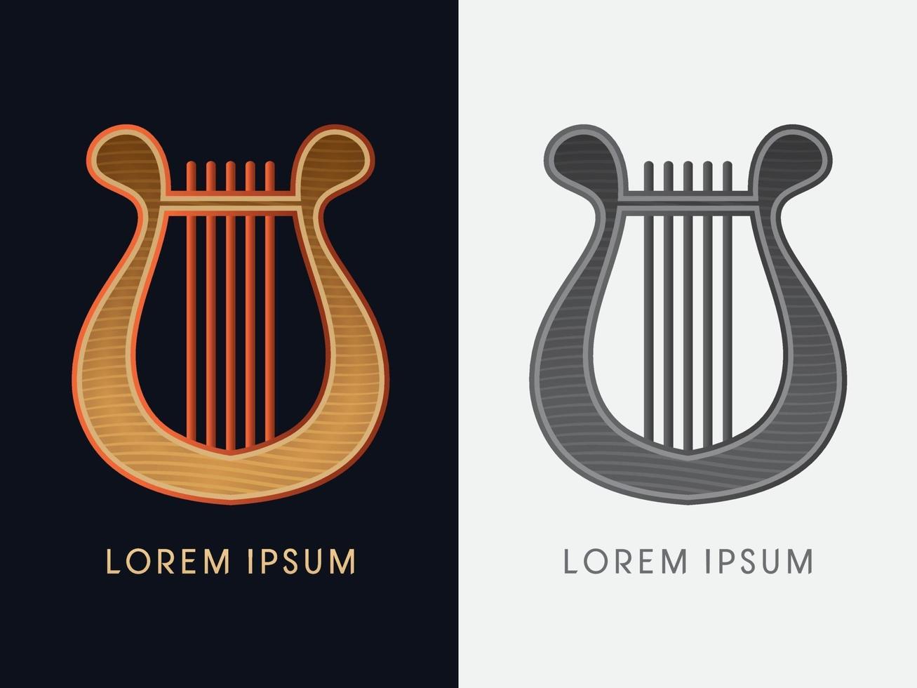 Luxury Lyre Harp vector