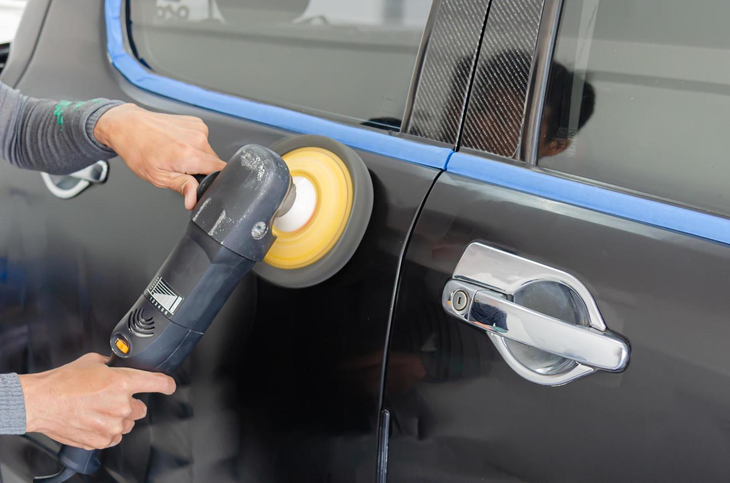 máquina de pulido de coche foto