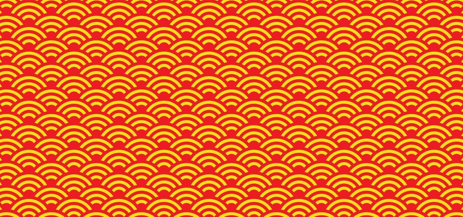 Red orange pattern background with traditional culture texture vector