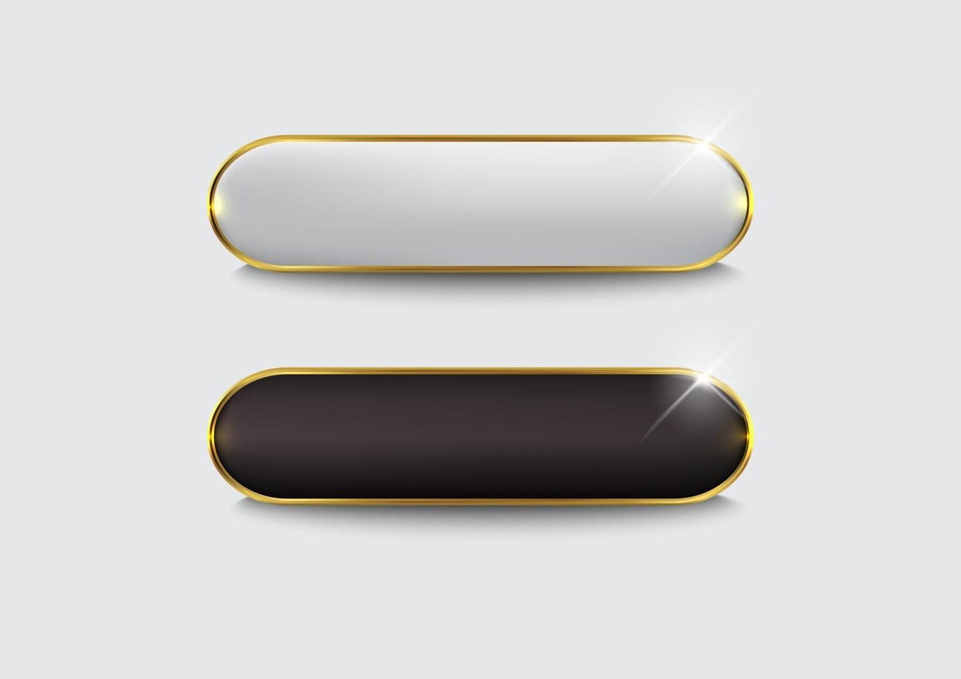 Web glossy black Gold button set 2005558 Vector Art at Vecteezy