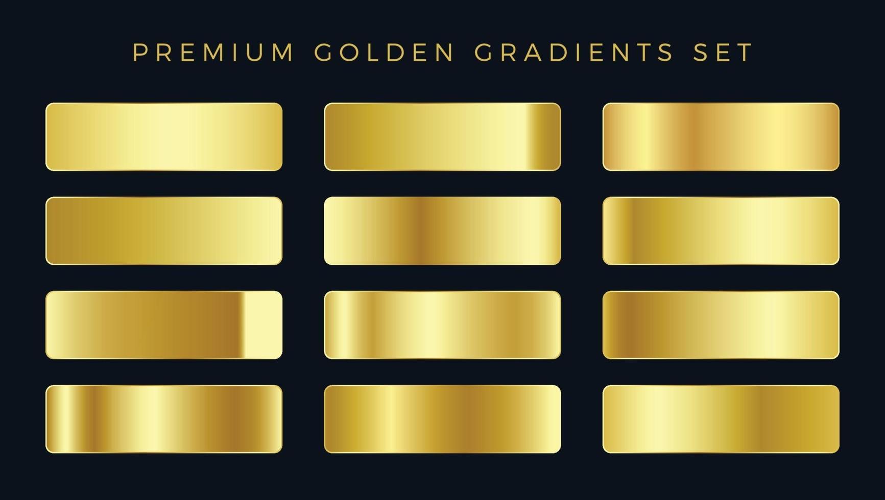 Premium Golden Gradients Set vector