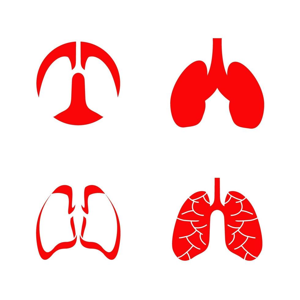 cuidado de la salud pulmonar y plantilla de diseño de logotipo médico vector