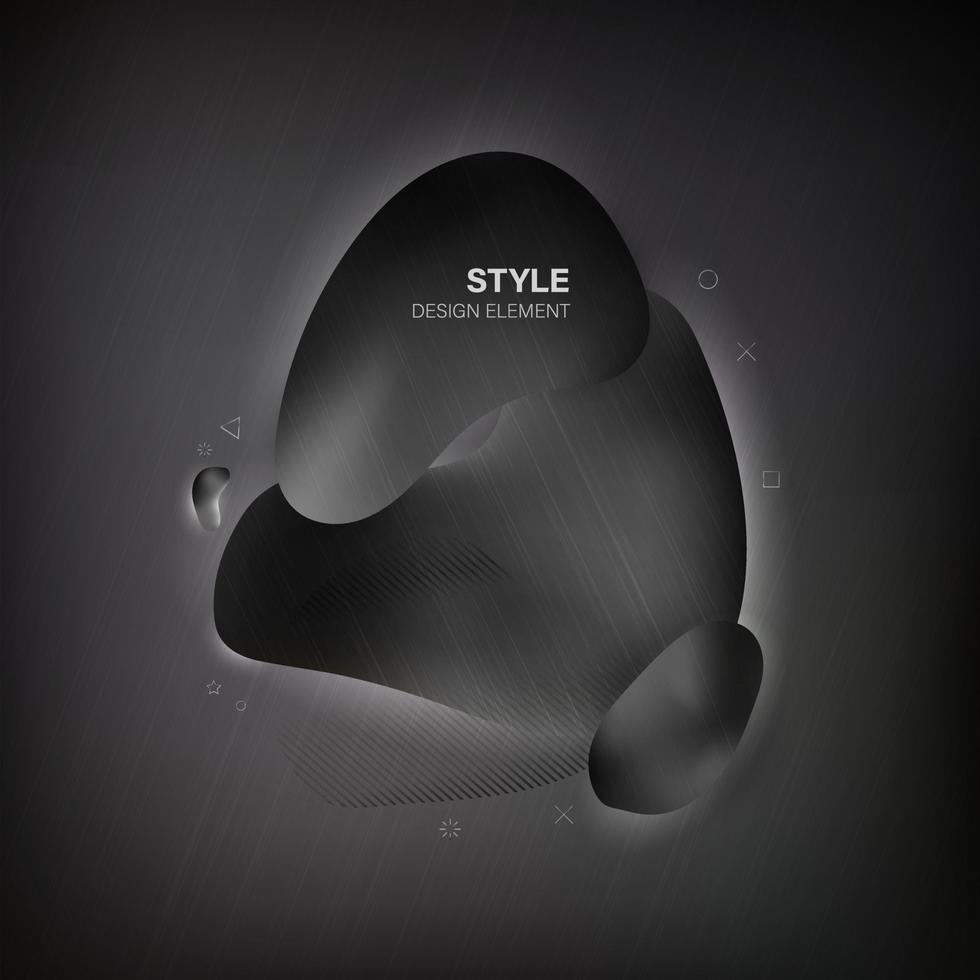 Abstract Black Style element Vector illustration