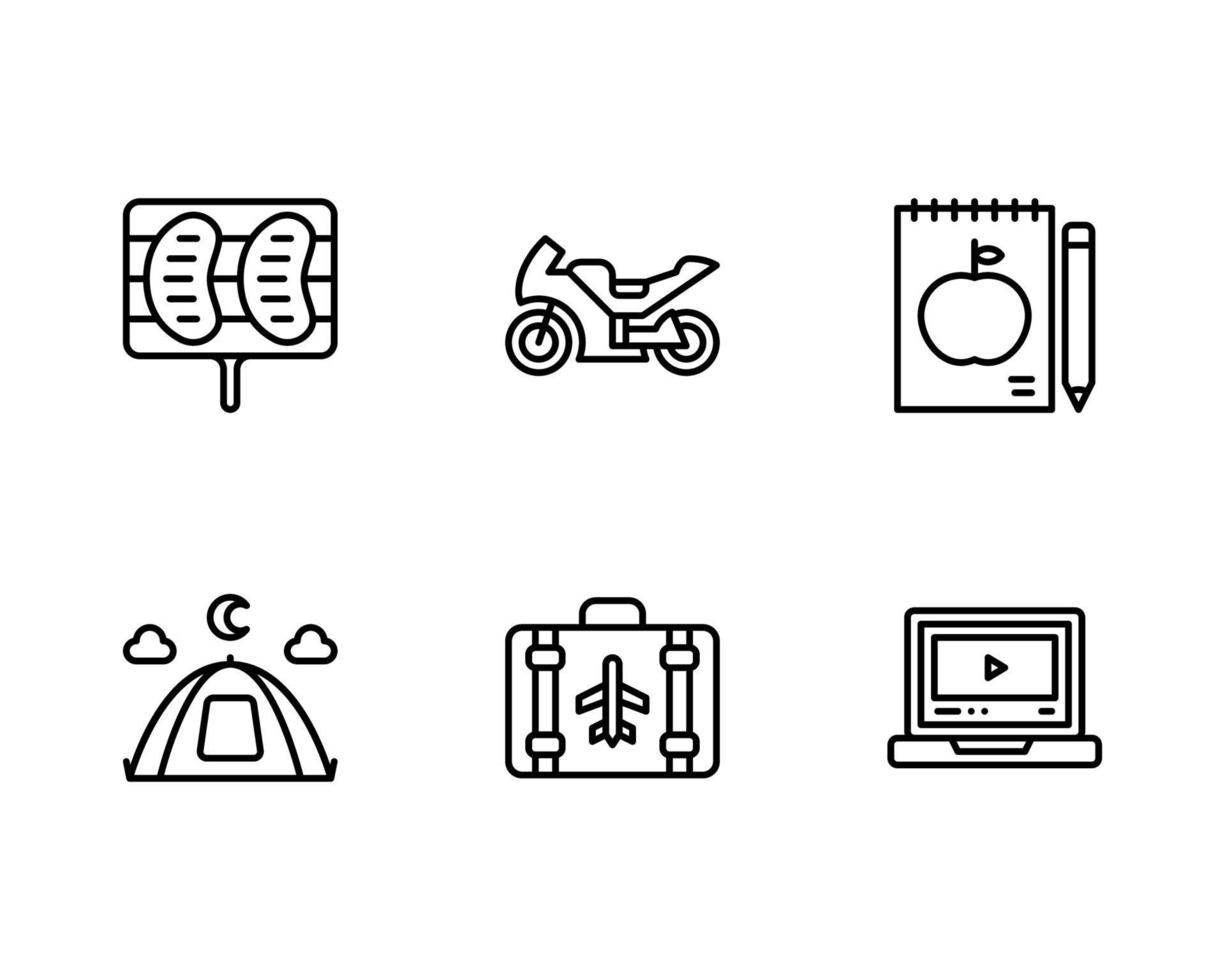Hobby and Free Time Icon Set vector