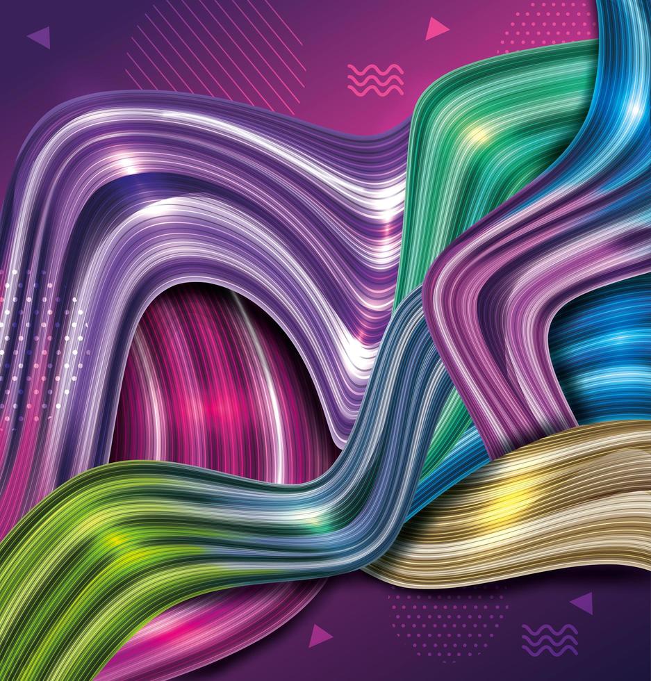 abstract background with colorful waves vector