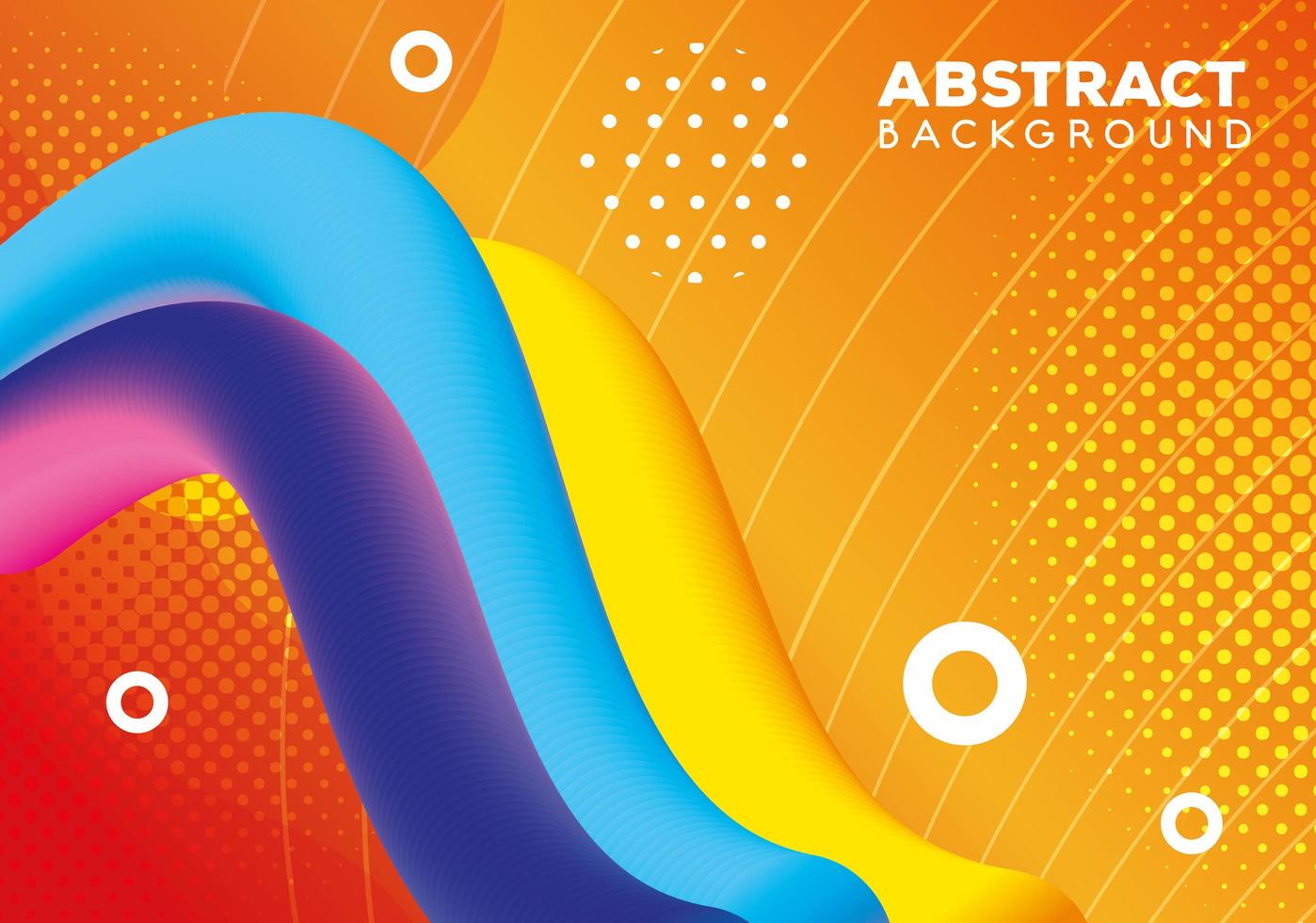 abstract background with vibrant colorful waves flow vector