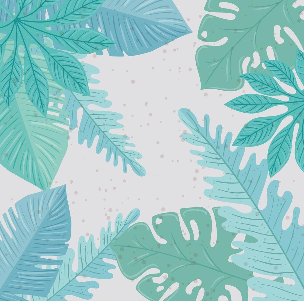 Tropical foliage background vector