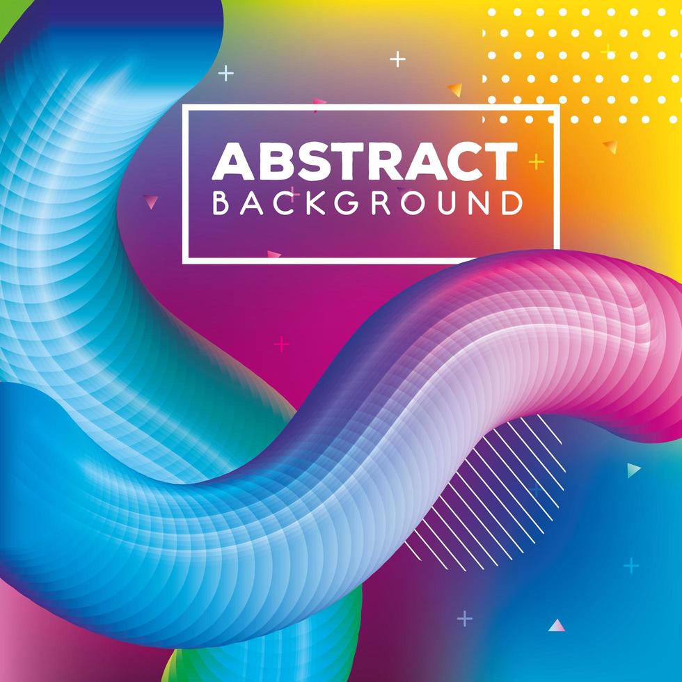 abstract background with vibrant colorful waves flow vector