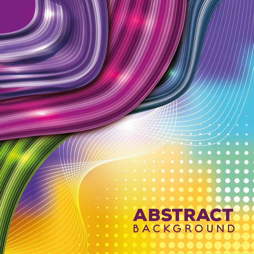 abstract background with colorful waves vector