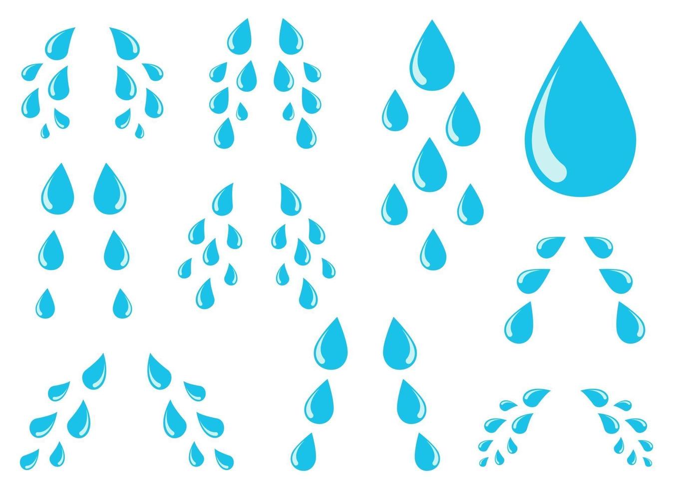 Tears vector design illustration set isolated on white background