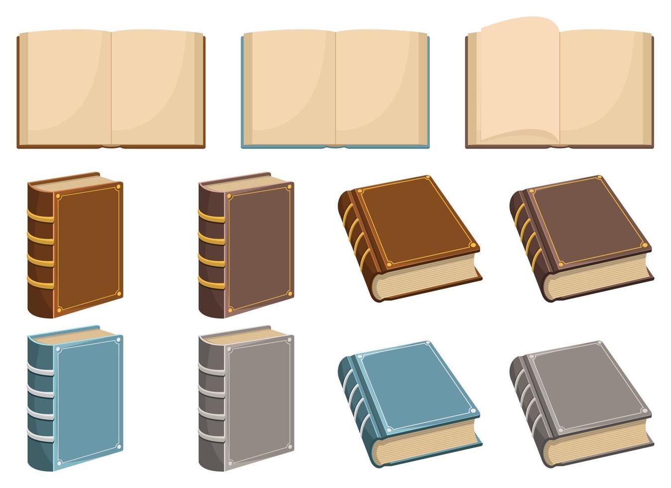 Old Vintage Book Vector Design Illustration Set Isolated On White Background Vector Art At Vecteezy