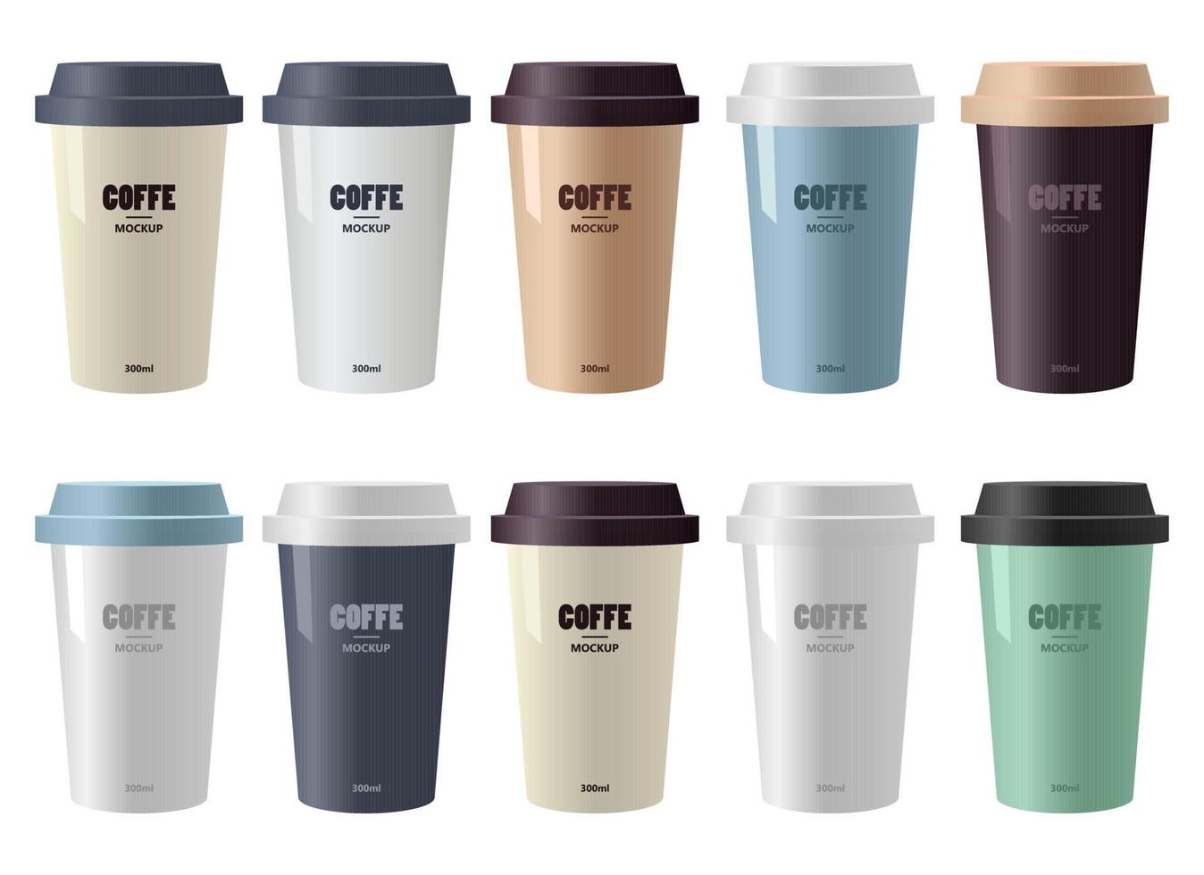 Coffee cup mockup vector design illustration isolated on white background