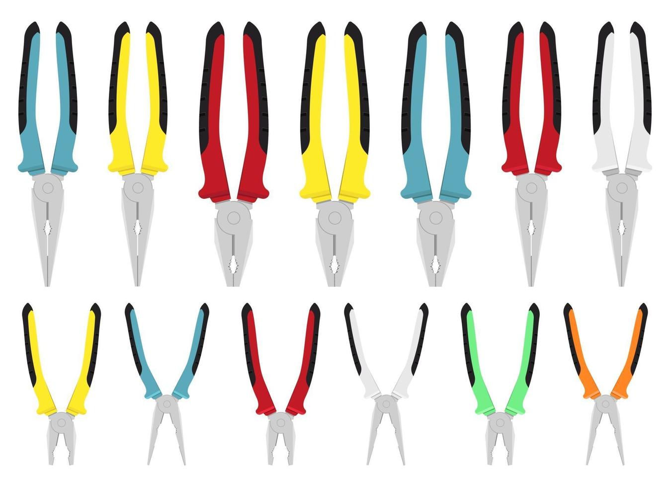 Pliers vector design illustration set isolated on white background